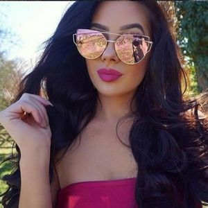 Rose gold cat eye sunglasses